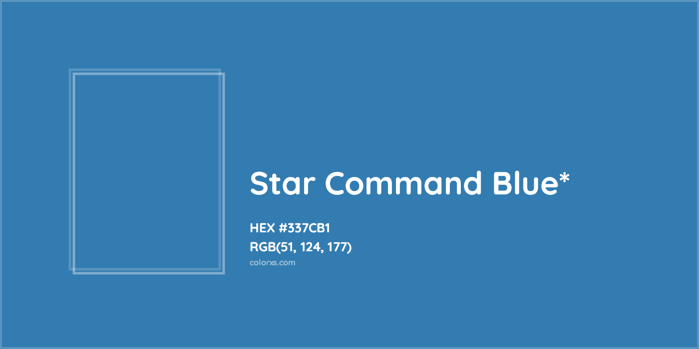 HEX #337CB1 Color Name, Color Code, Palettes, Similar Paints, Images