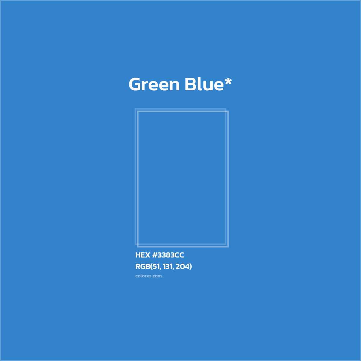 HEX #3383CC Color Name, Color Code, Palettes, Similar Paints, Images