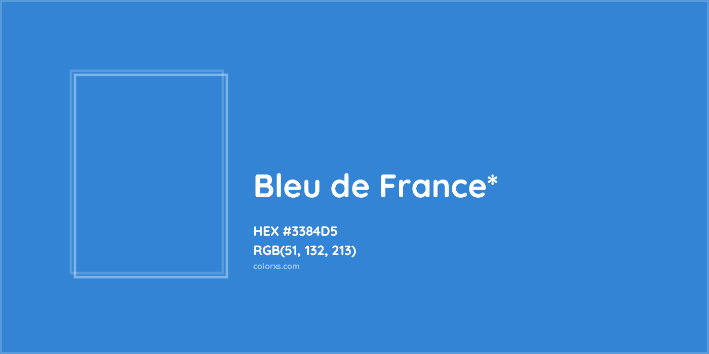 HEX #3384D5 Color Name, Color Code, Palettes, Similar Paints, Images