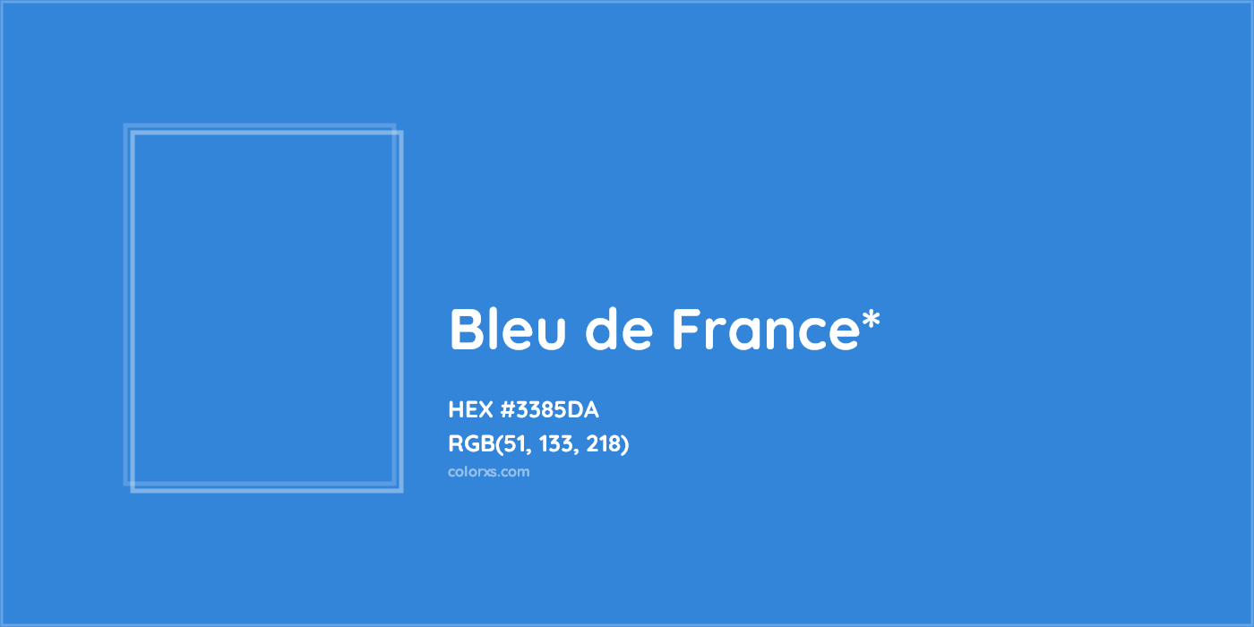 HEX #3385DA Color Name, Color Code, Palettes, Similar Paints, Images