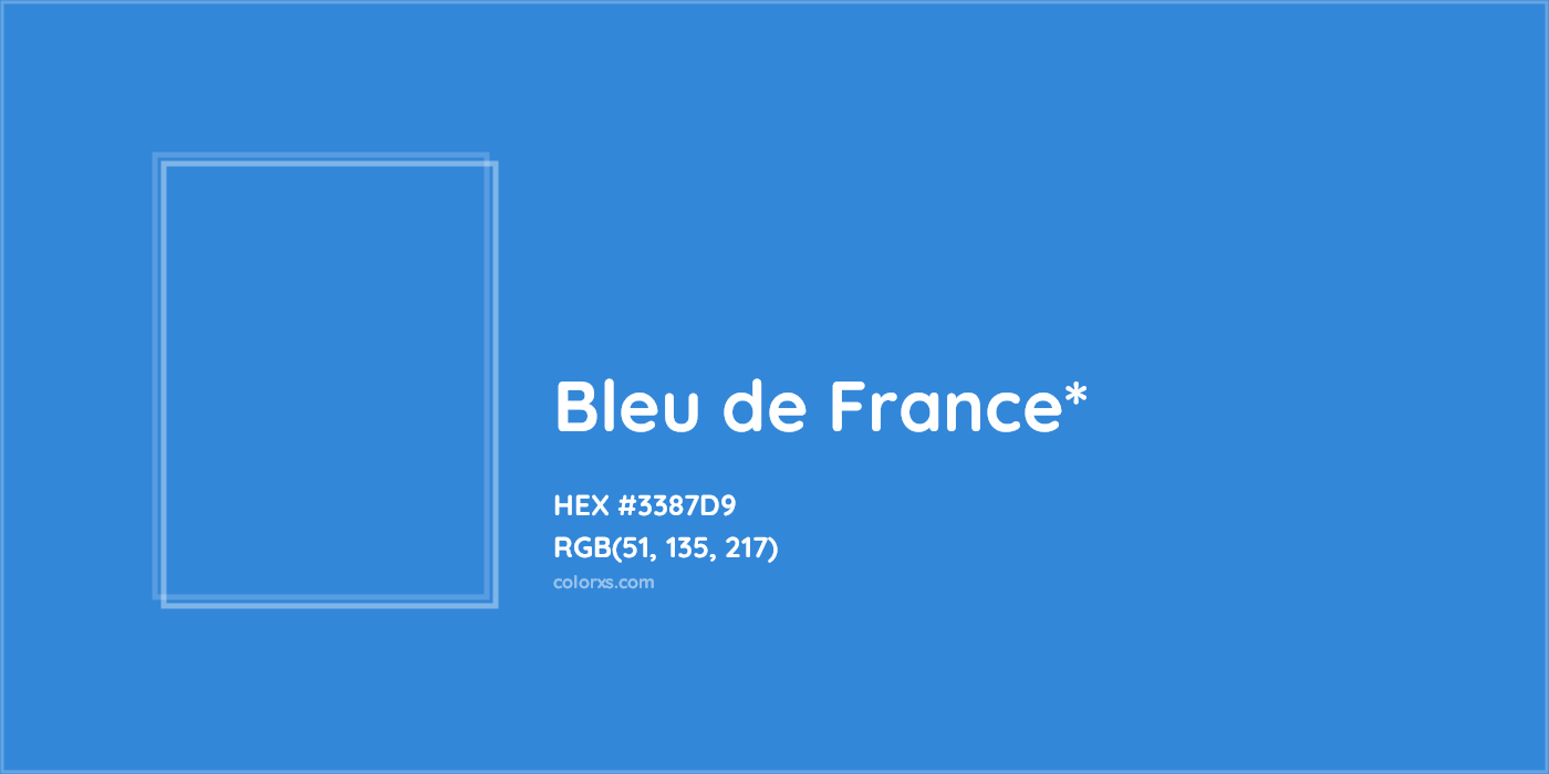 HEX #3387D9 Color Name, Color Code, Palettes, Similar Paints, Images