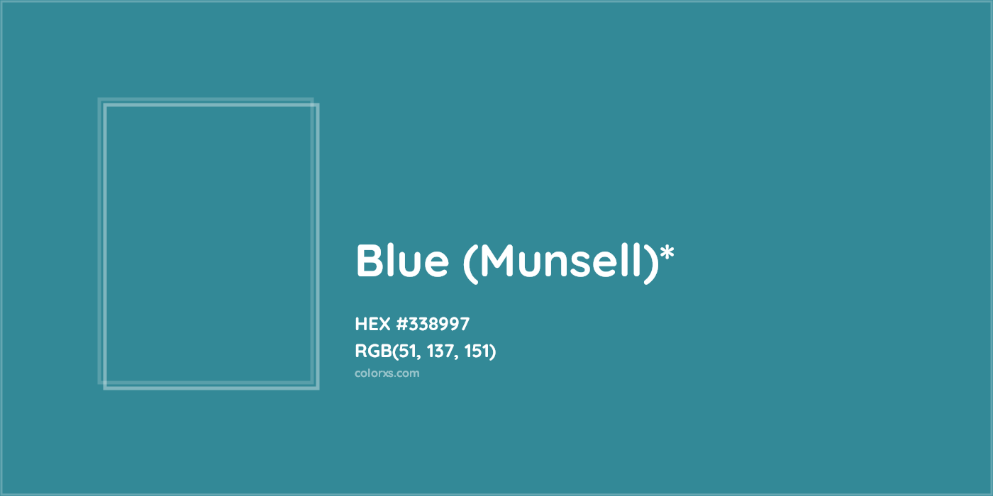 HEX #338997 Color Name, Color Code, Palettes, Similar Paints, Images