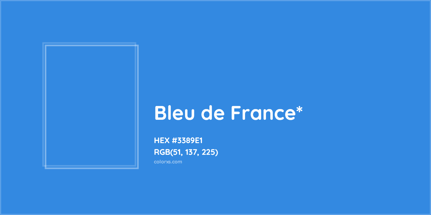 HEX #3389E1 Color Name, Color Code, Palettes, Similar Paints, Images