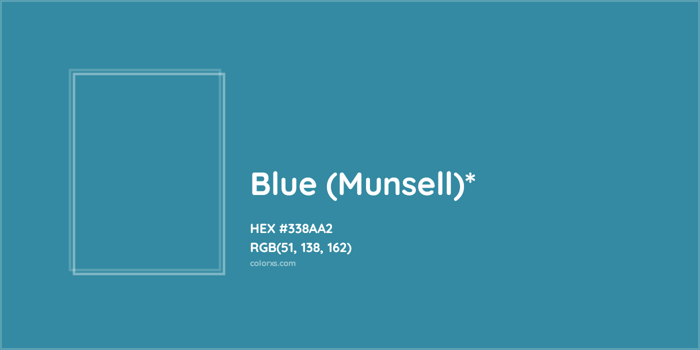 HEX #338AA2 Color Name, Color Code, Palettes, Similar Paints, Images