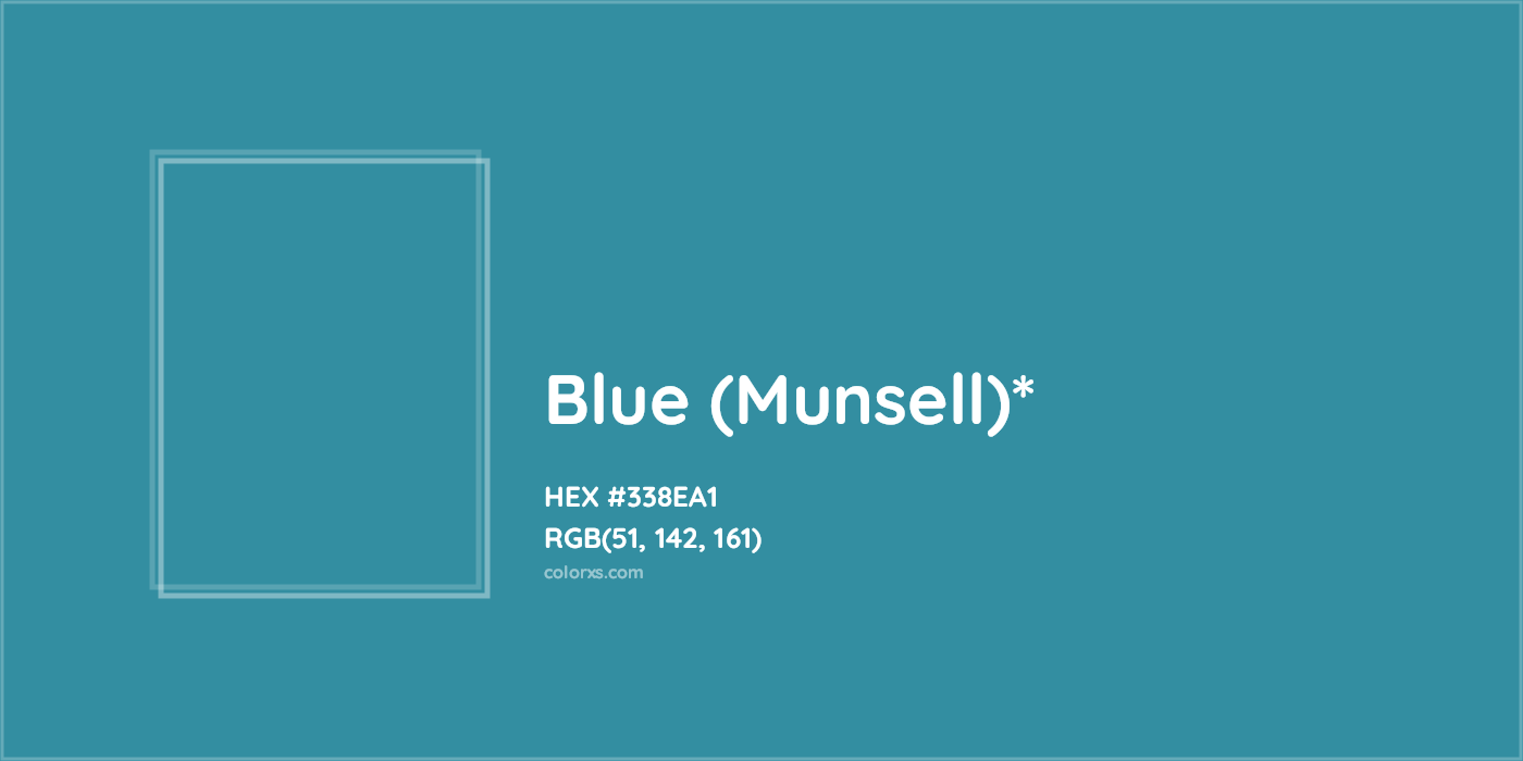 HEX #338EA1 Color Name, Color Code, Palettes, Similar Paints, Images
