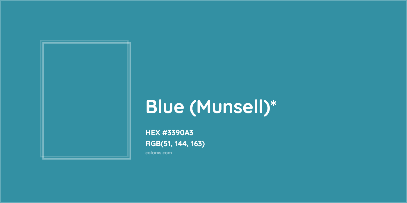 HEX #3390A3 Color Name, Color Code, Palettes, Similar Paints, Images