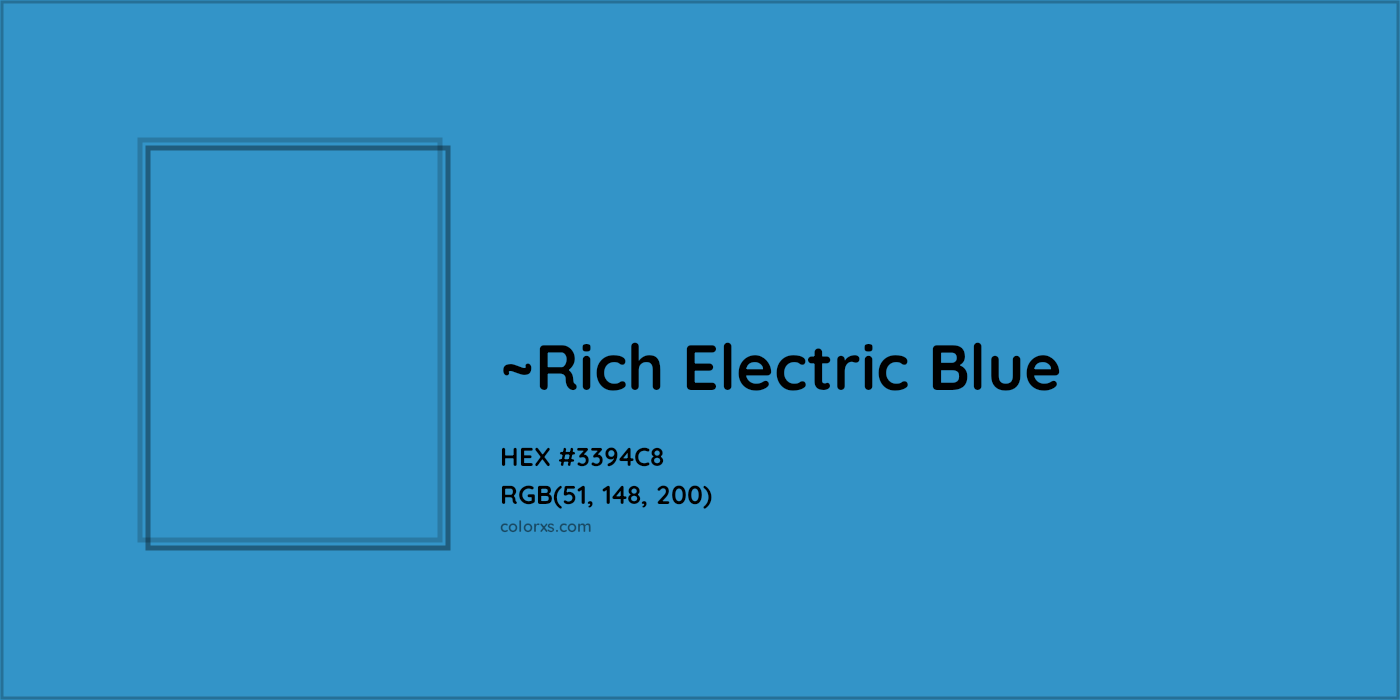 HEX #3394C8 Color Name, Color Code, Palettes, Similar Paints, Images