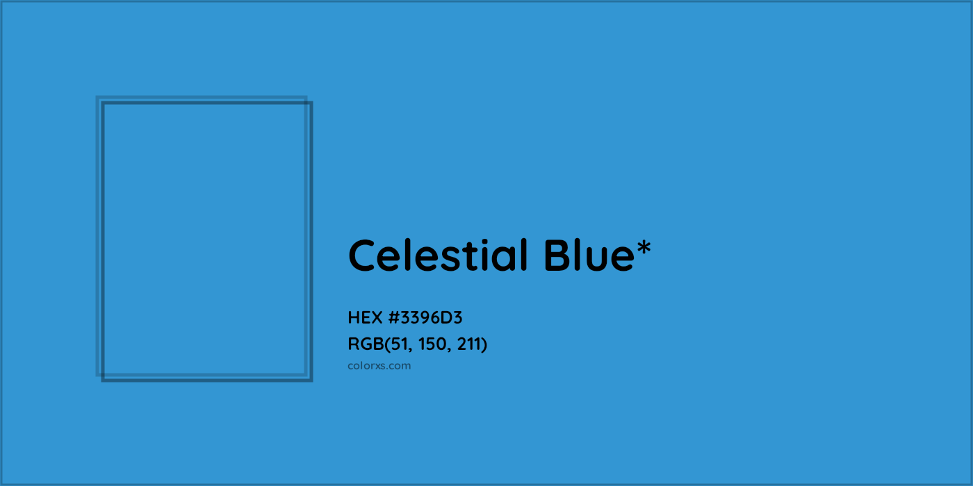 HEX #3396D3 Color Name, Color Code, Palettes, Similar Paints, Images