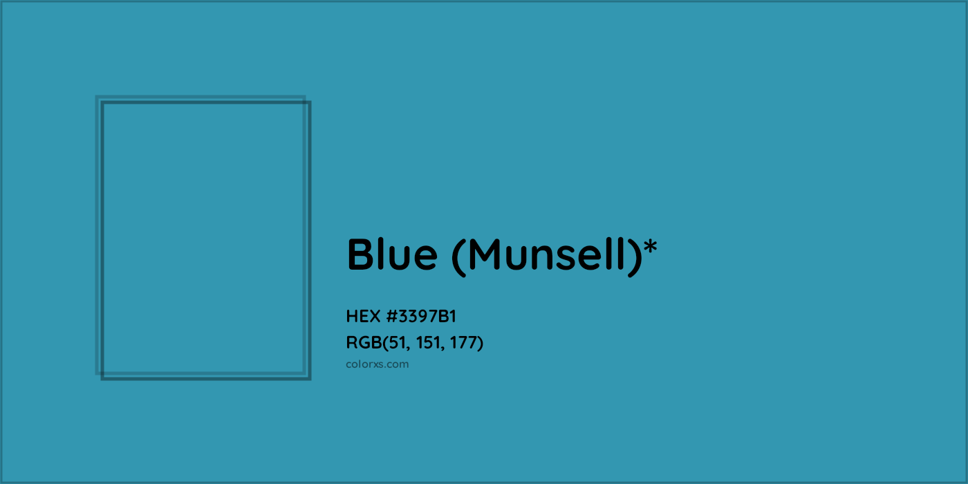 HEX #3397B1 Color Name, Color Code, Palettes, Similar Paints, Images