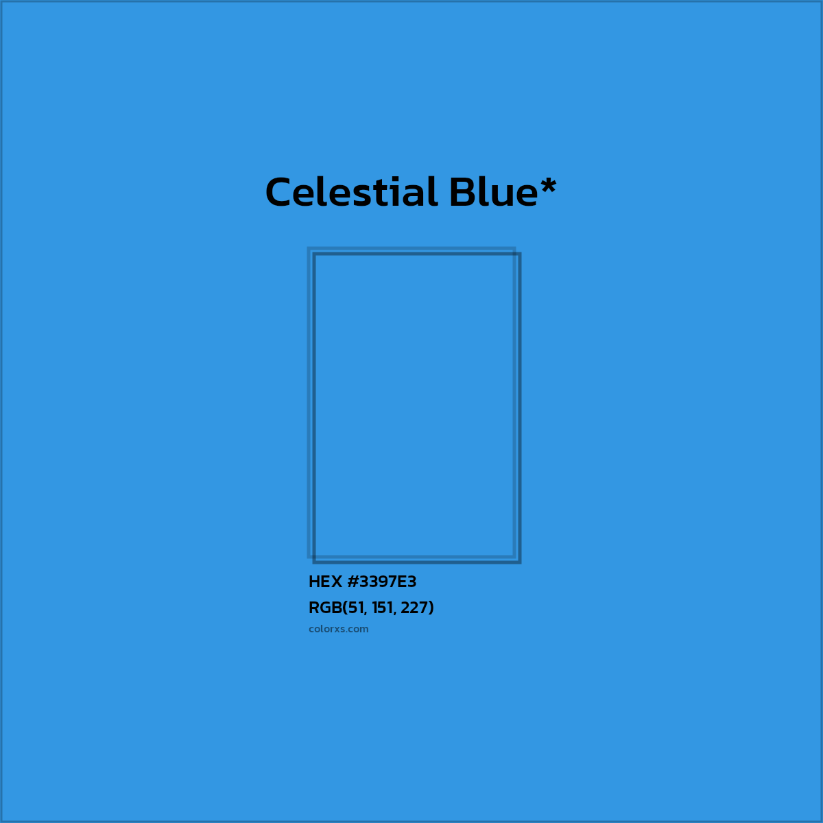 HEX #3397E3 Color Name, Color Code, Palettes, Similar Paints, Images