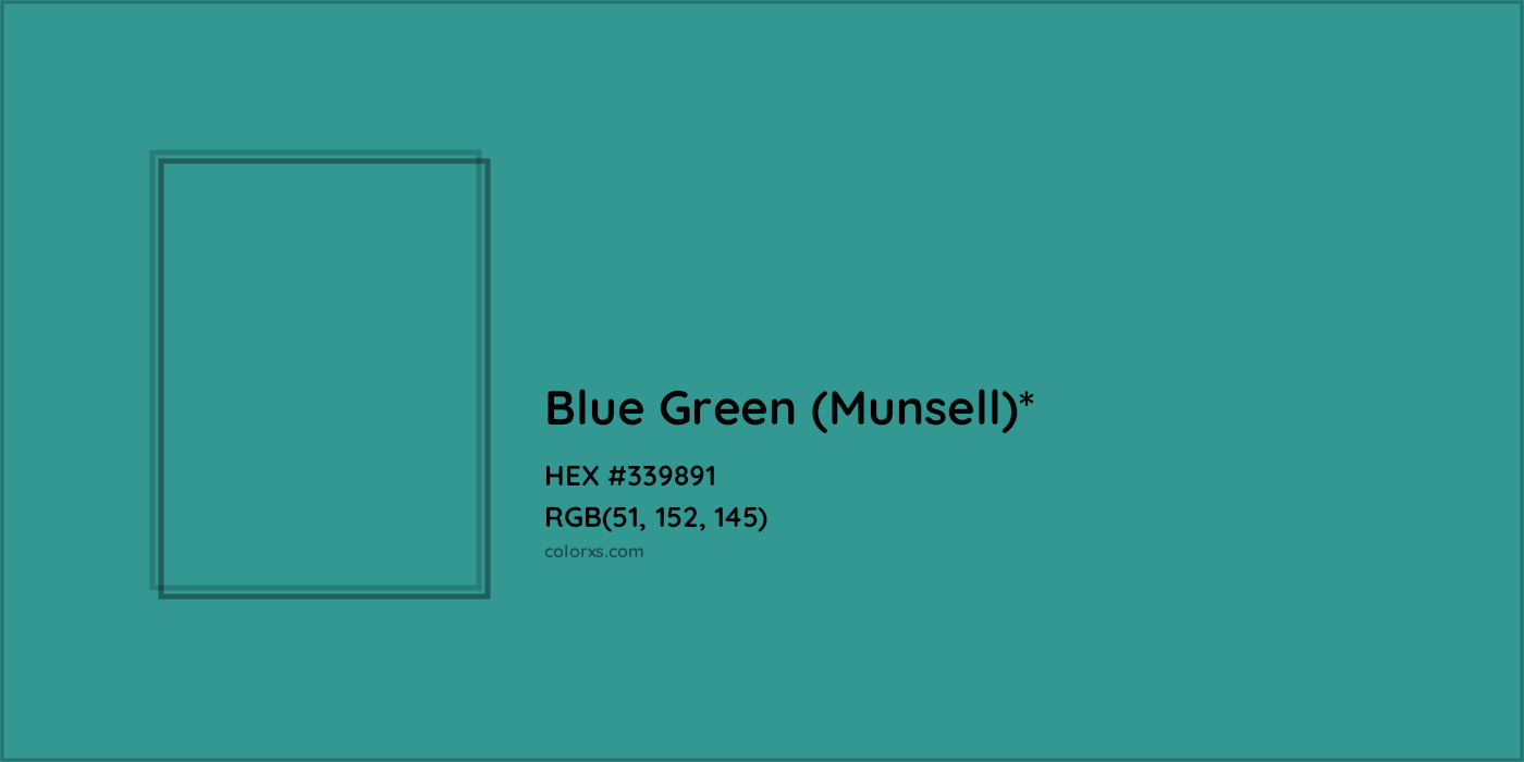 HEX #339891 Color Name, Color Code, Palettes, Similar Paints, Images