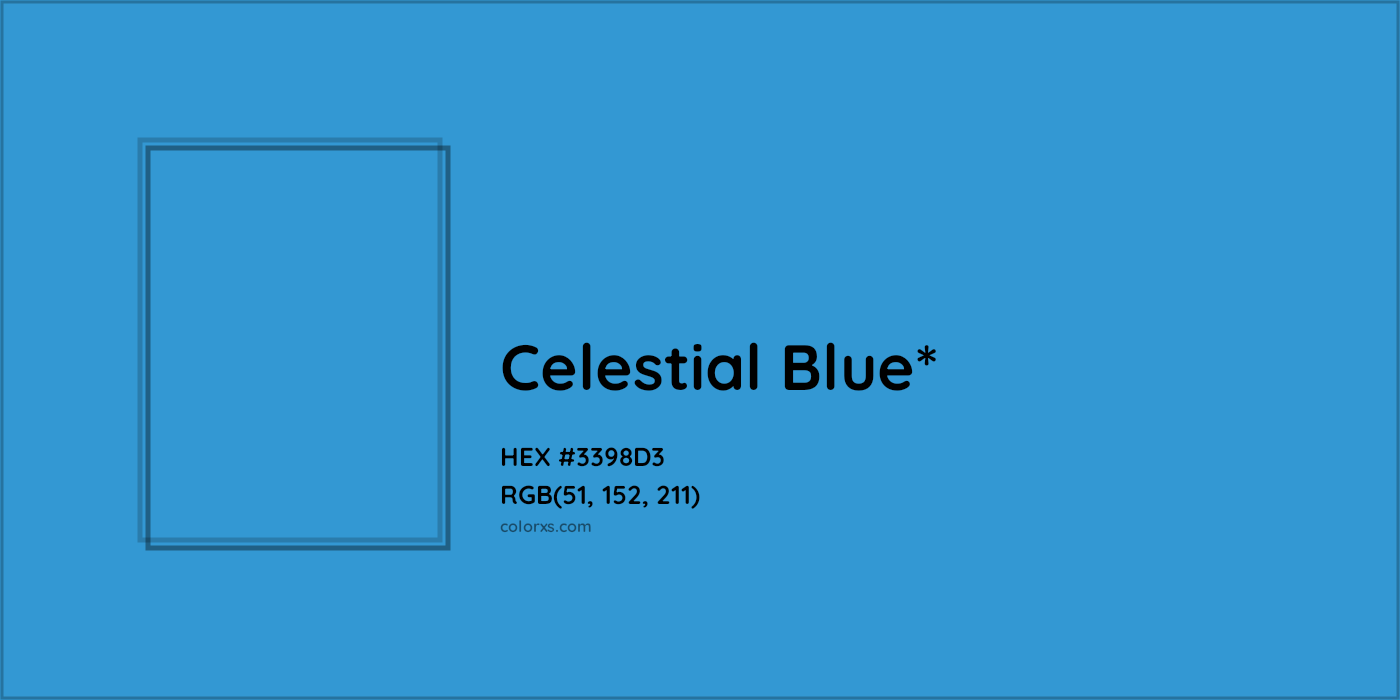 HEX #3398D3 Color Name, Color Code, Palettes, Similar Paints, Images