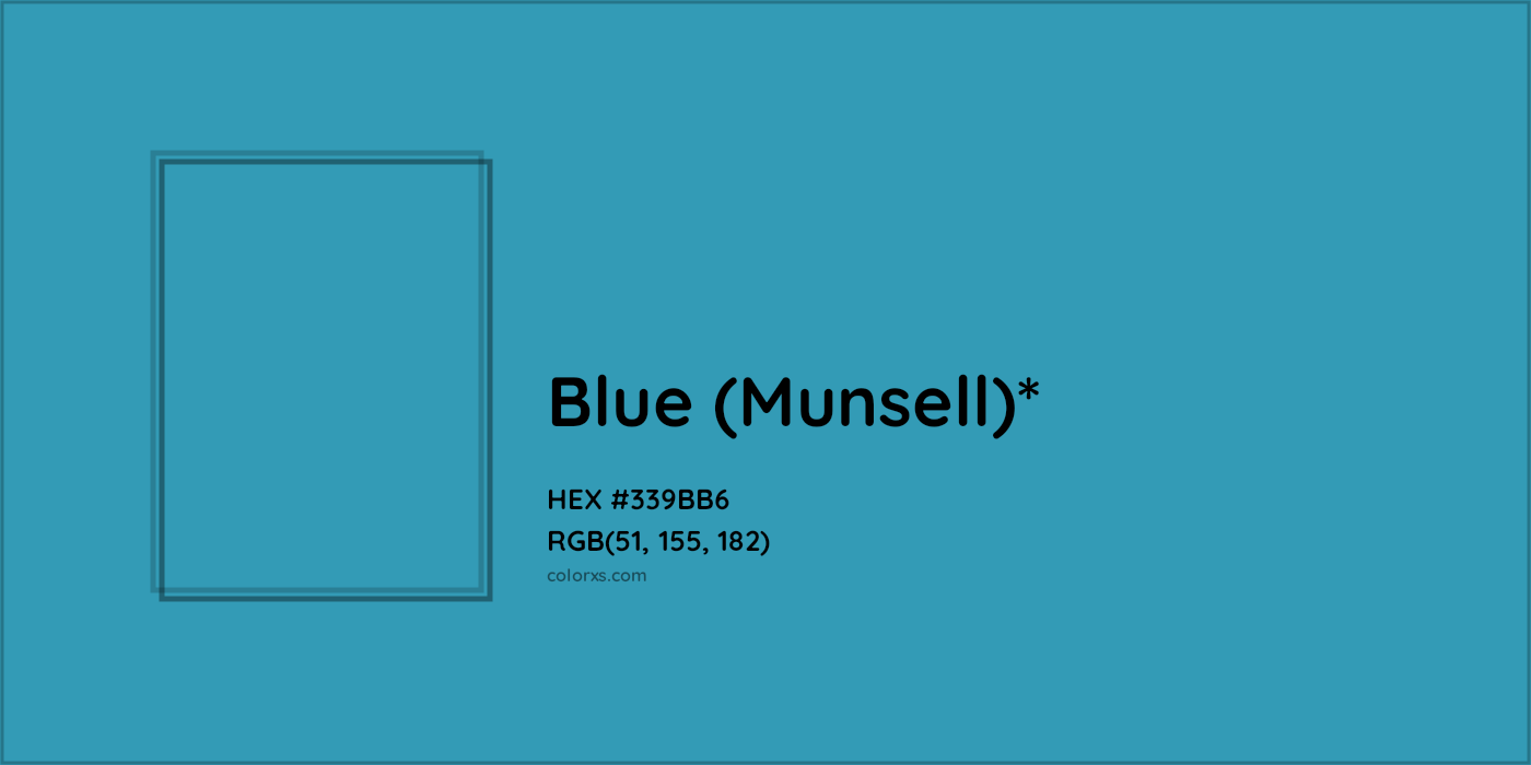HEX #339BB6 Color Name, Color Code, Palettes, Similar Paints, Images