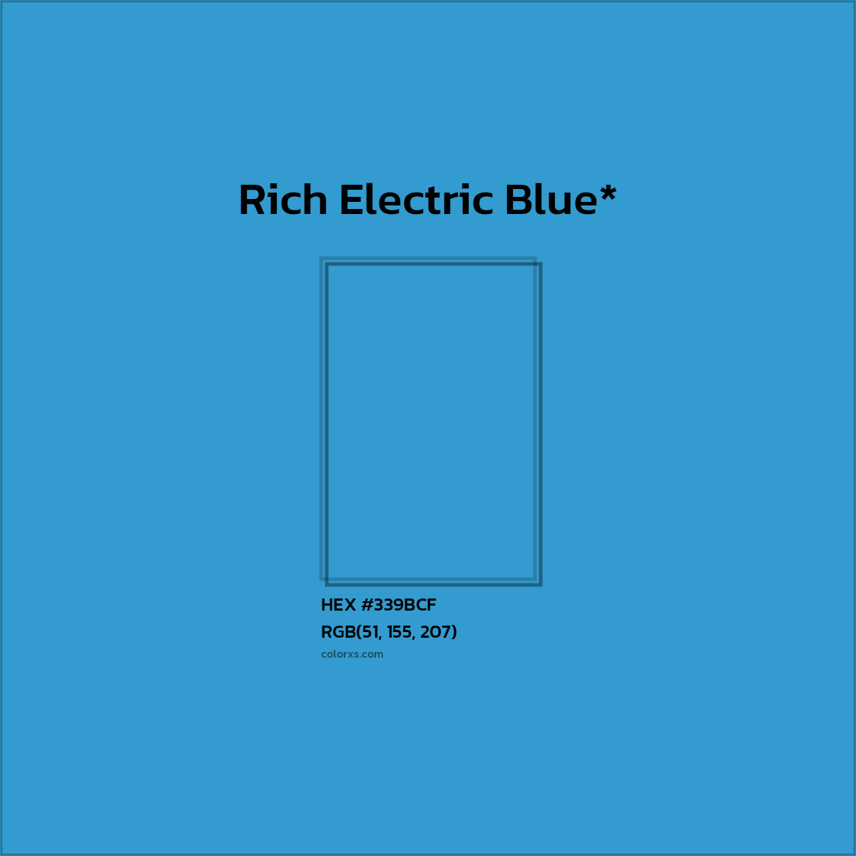 HEX #339BCF Color Name, Color Code, Palettes, Similar Paints, Images