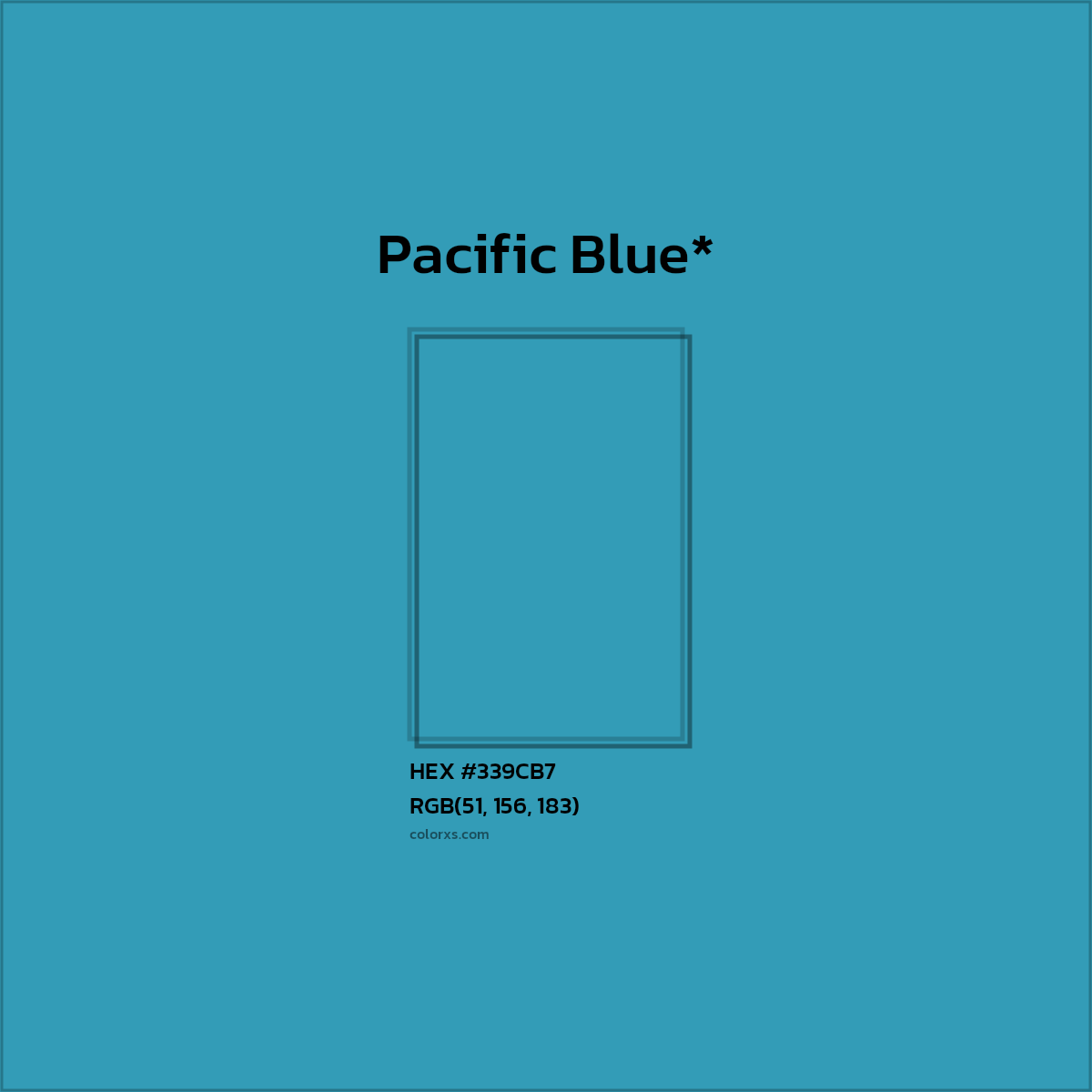 HEX #339CB7 Color Name, Color Code, Palettes, Similar Paints, Images