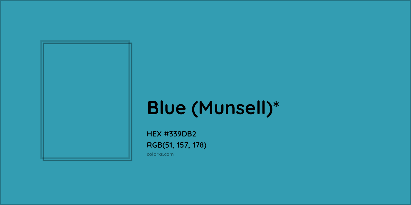 HEX #339DB2 Color Name, Color Code, Palettes, Similar Paints, Images