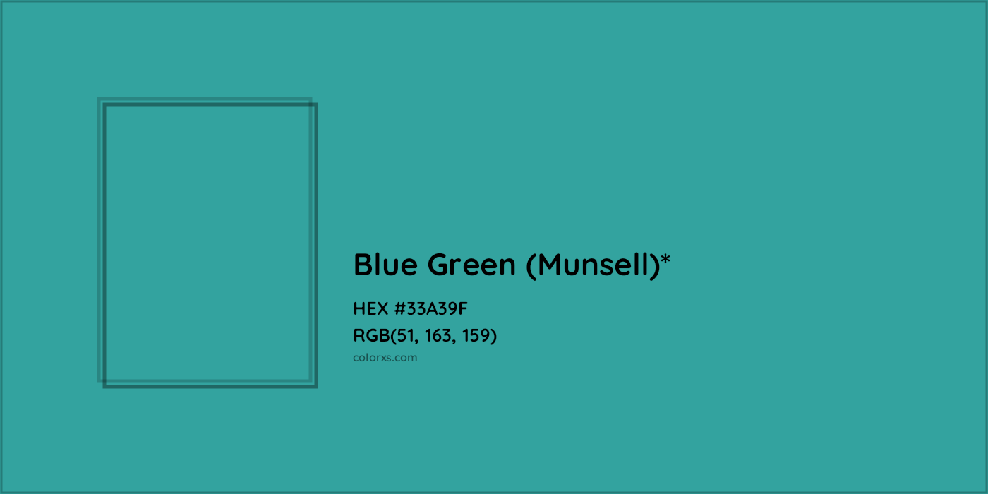 HEX #33A39F Color Name, Color Code, Palettes, Similar Paints, Images