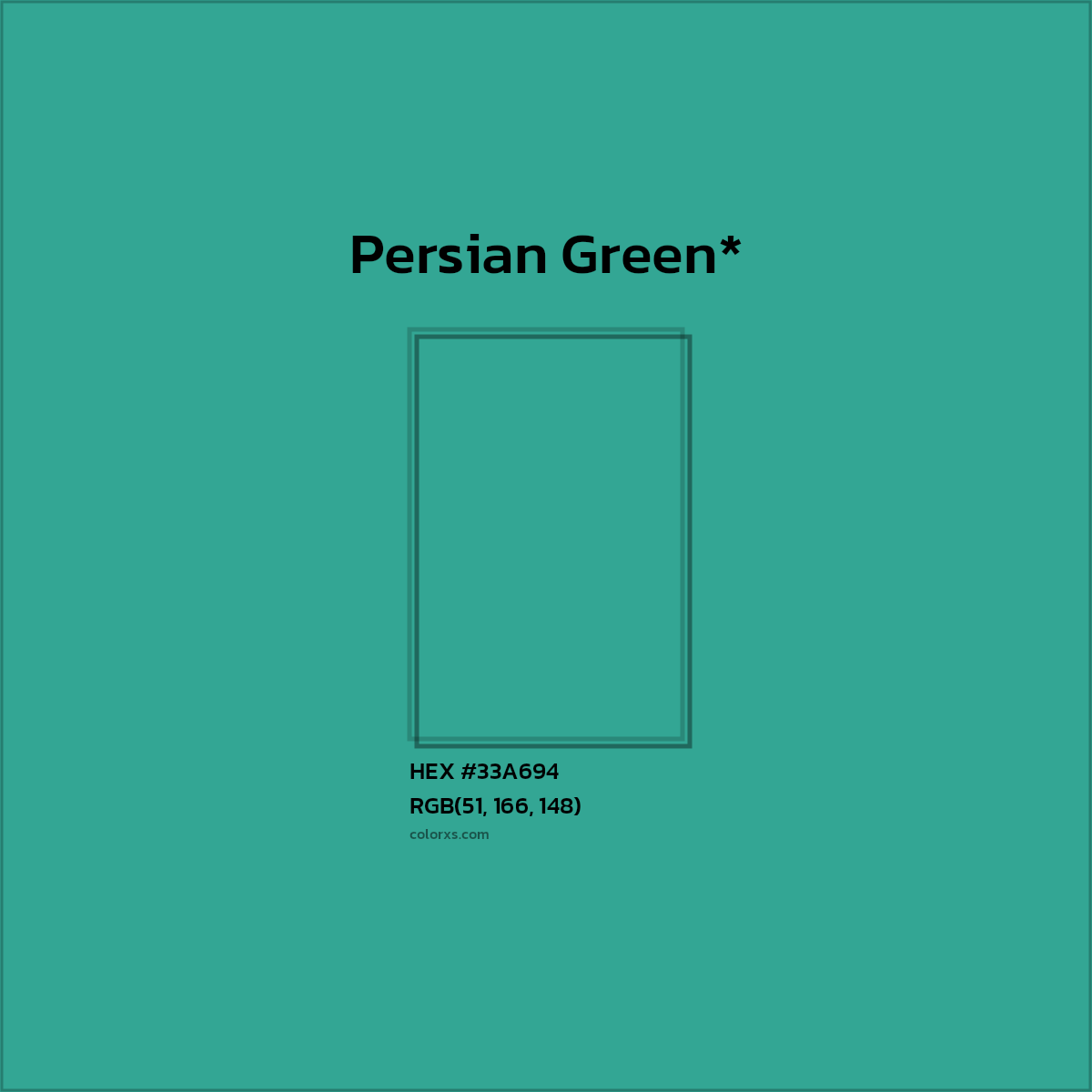HEX #33A694 Color Name, Color Code, Palettes, Similar Paints, Images