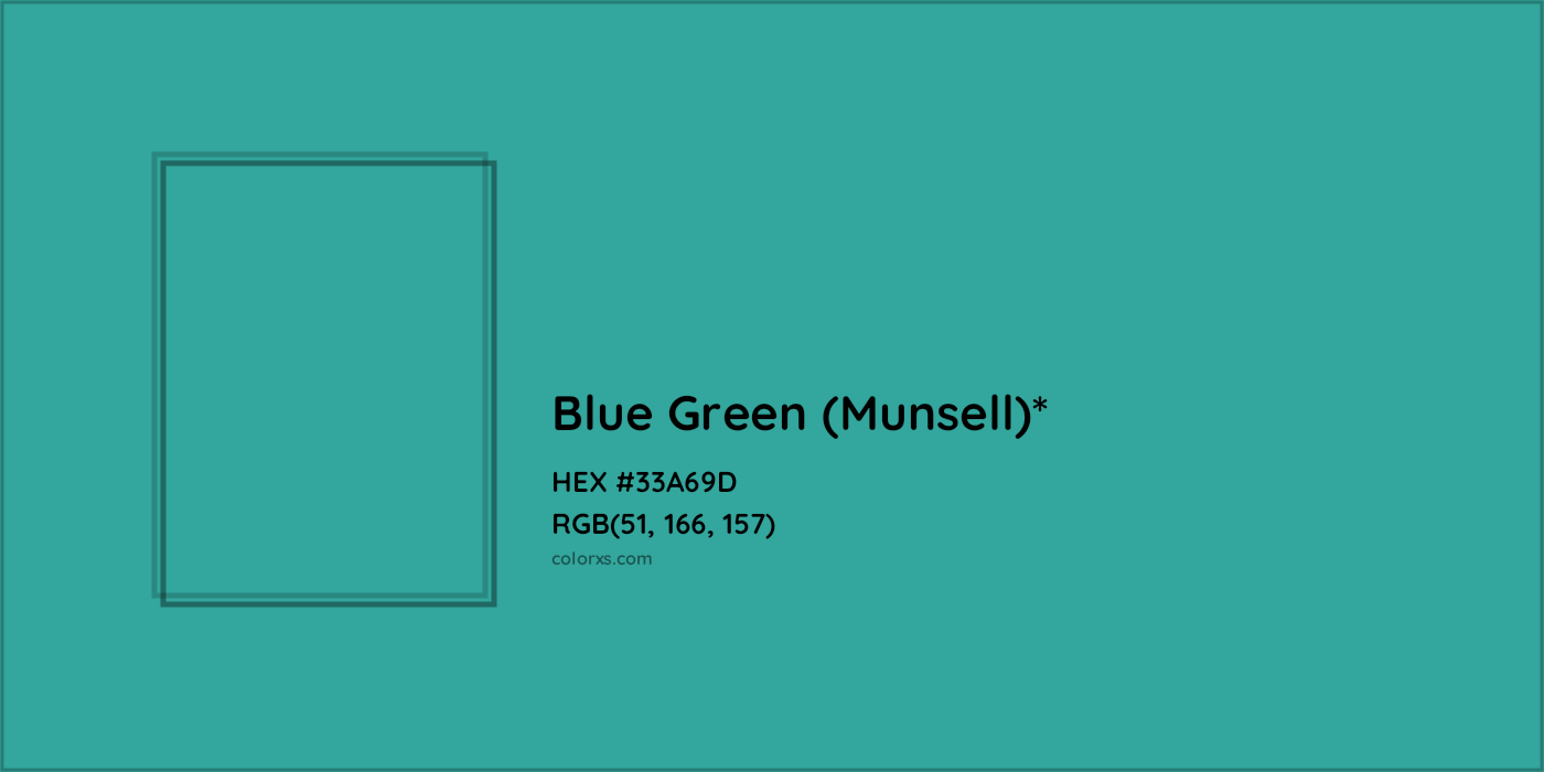 HEX #33A69D Color Name, Color Code, Palettes, Similar Paints, Images