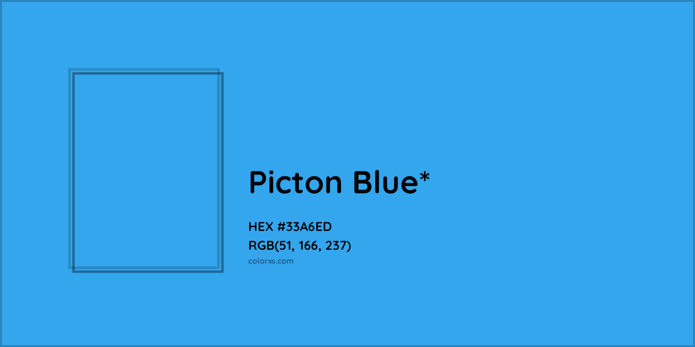 HEX #33A6ED Color Name, Color Code, Palettes, Similar Paints, Images