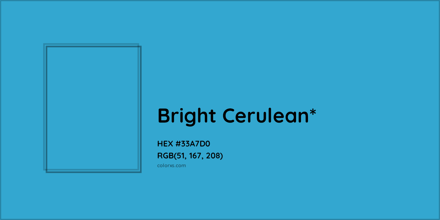 HEX #33A7D0 Color Name, Color Code, Palettes, Similar Paints, Images