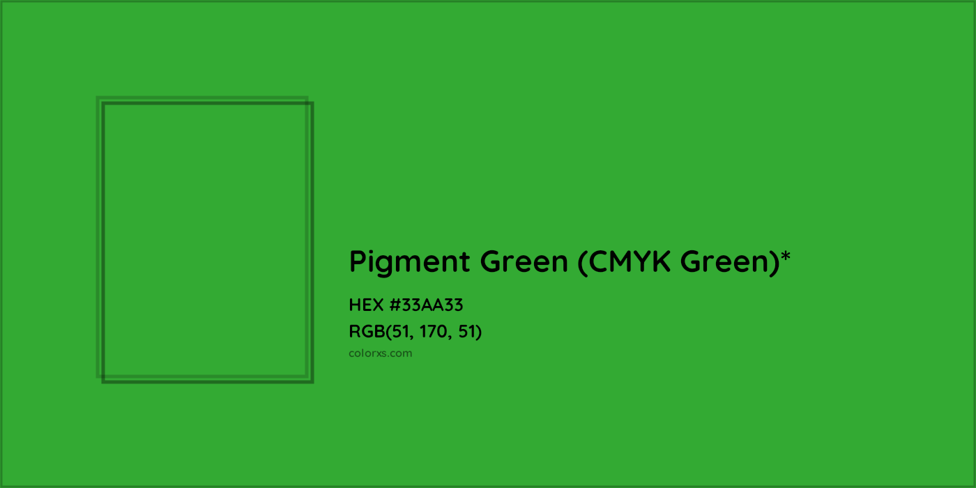 HEX #33AA33 Color Name, Color Code, Palettes, Similar Paints, Images