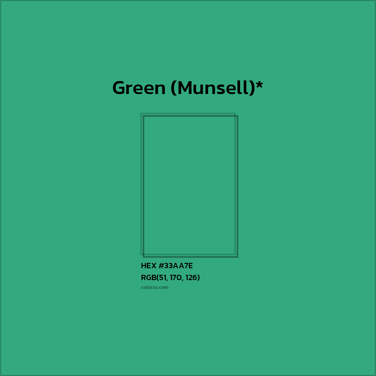HEX #33AA7E Color Name, Color Code, Palettes, Similar Paints, Images
