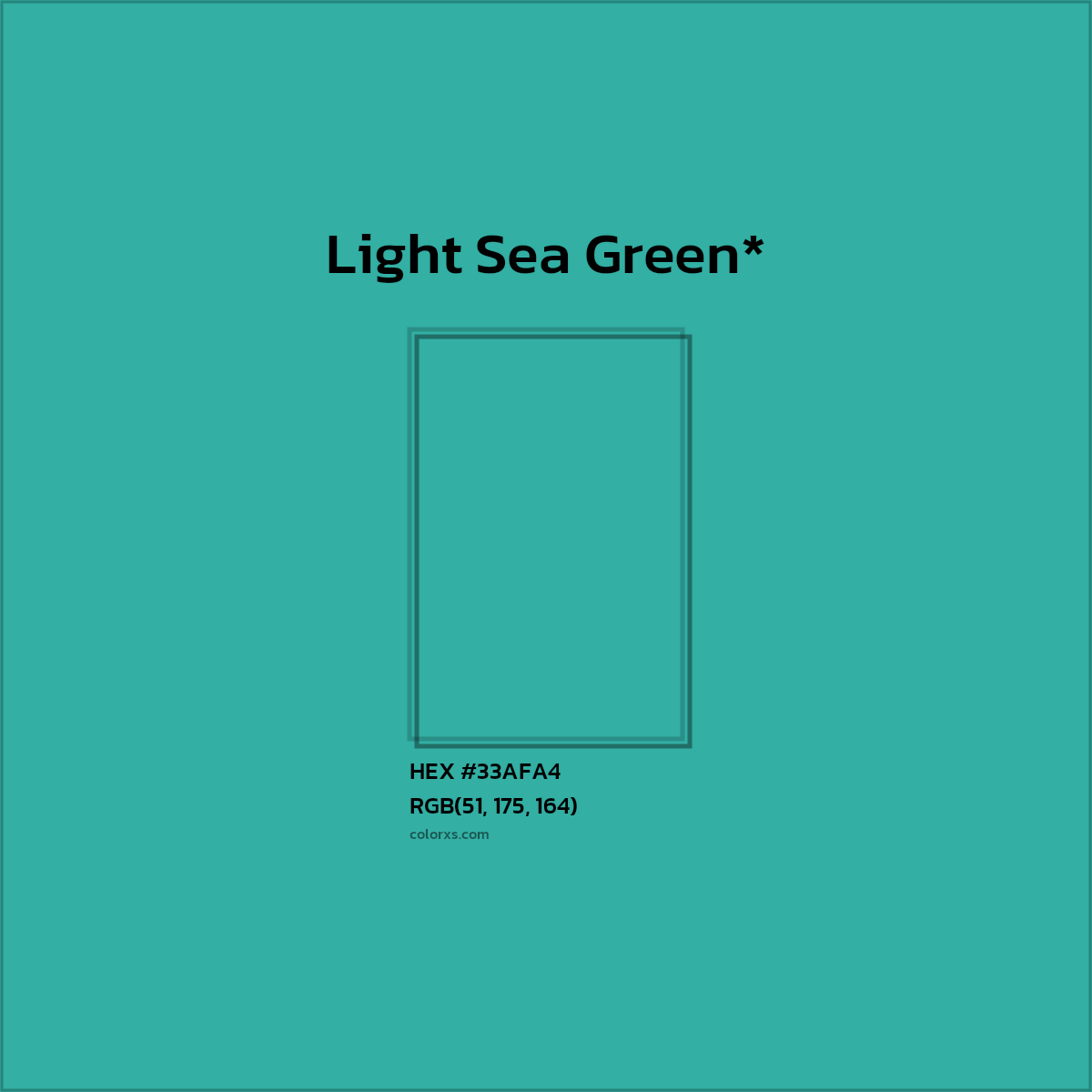 HEX #33AFA4 Color Name, Color Code, Palettes, Similar Paints, Images