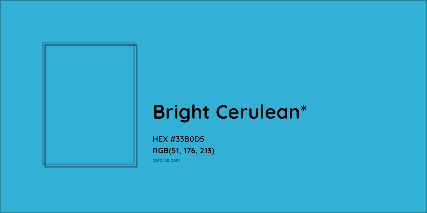 HEX #33B0D5 Color Name, Color Code, Palettes, Similar Paints, Images