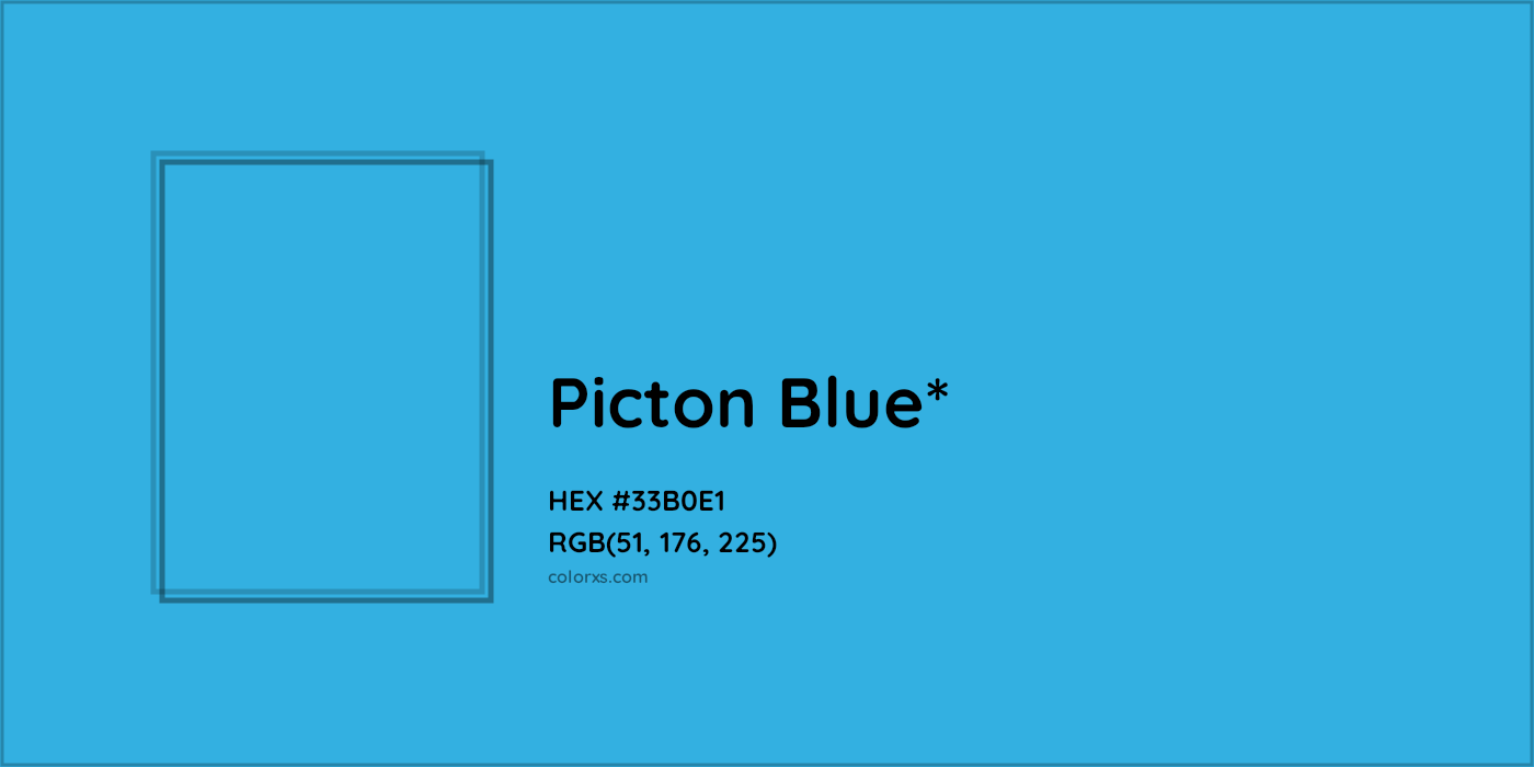 HEX #33B0E1 Color Name, Color Code, Palettes, Similar Paints, Images