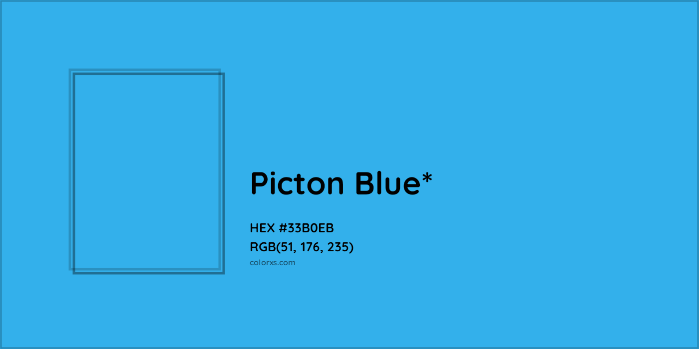 HEX #33B0EB Color Name, Color Code, Palettes, Similar Paints, Images