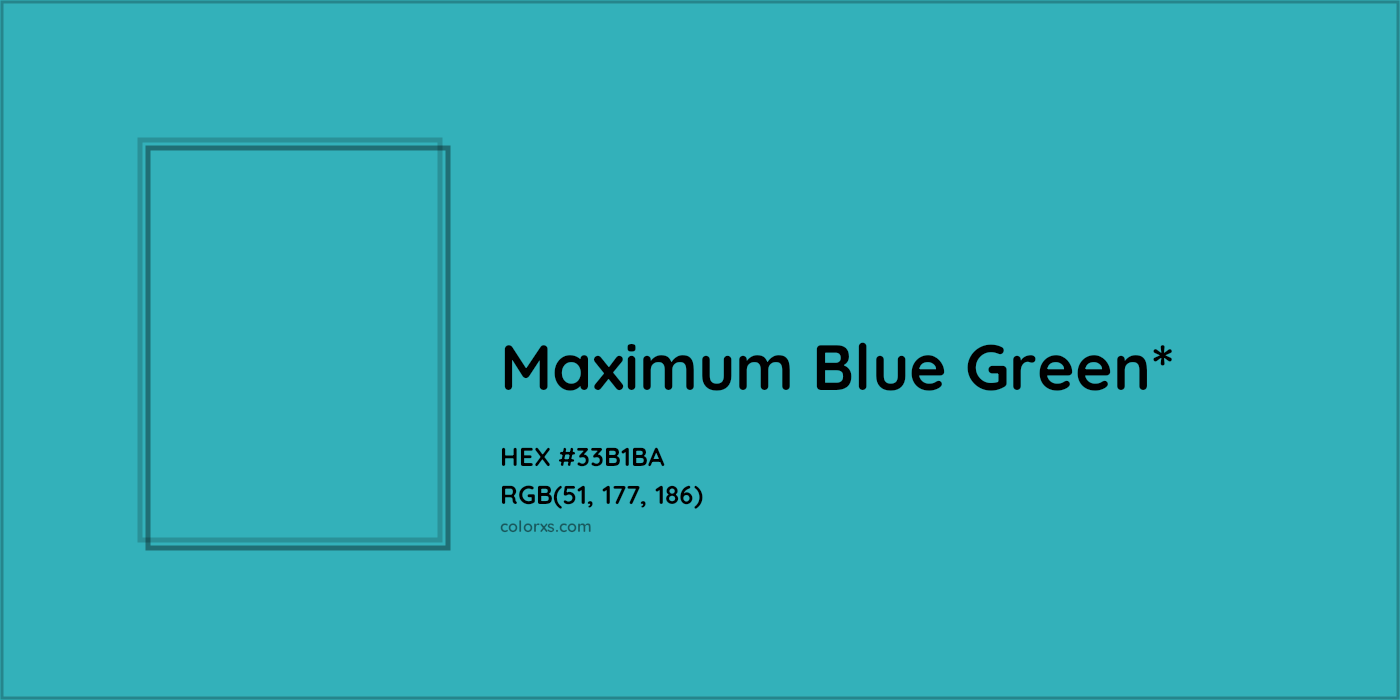 HEX #33B1BA Color Name, Color Code, Palettes, Similar Paints, Images