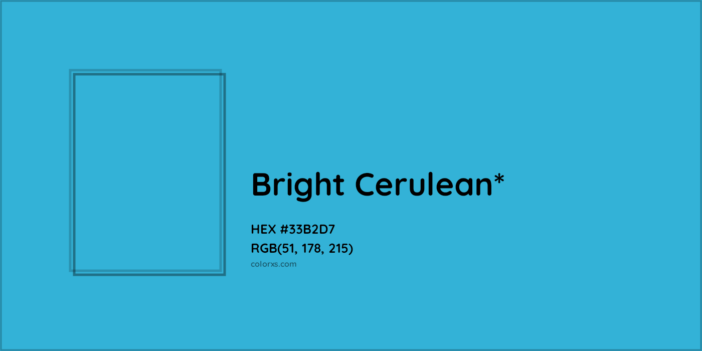 HEX #33B2D7 Color Name, Color Code, Palettes, Similar Paints, Images