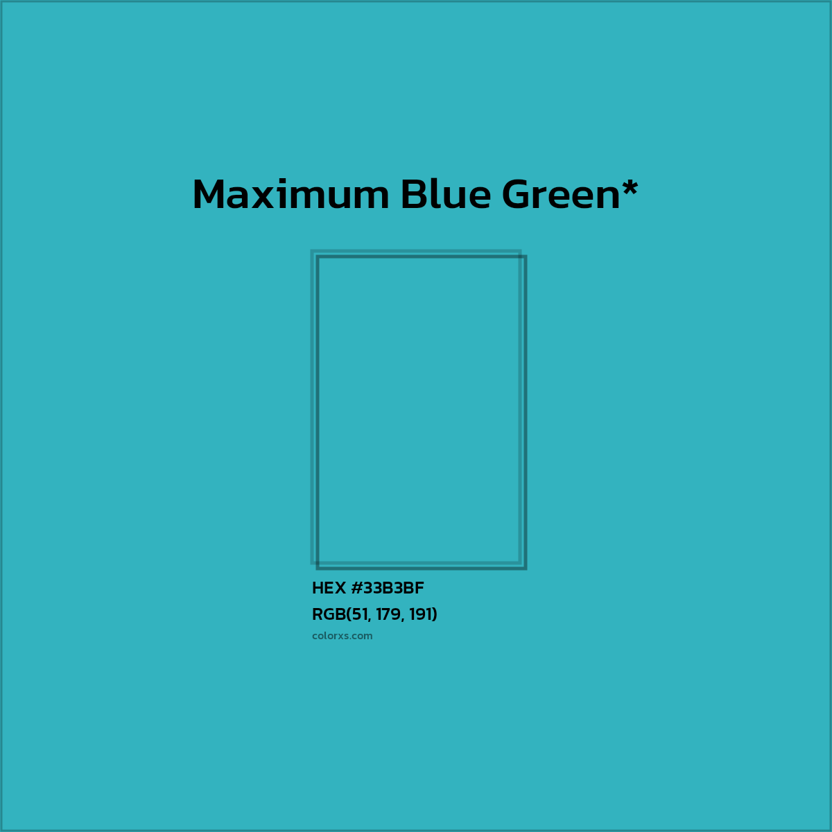 HEX #33B3BF Color Name, Color Code, Palettes, Similar Paints, Images