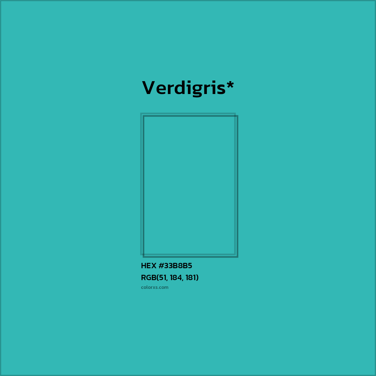 HEX #33B8B5 Color Name, Color Code, Palettes, Similar Paints, Images