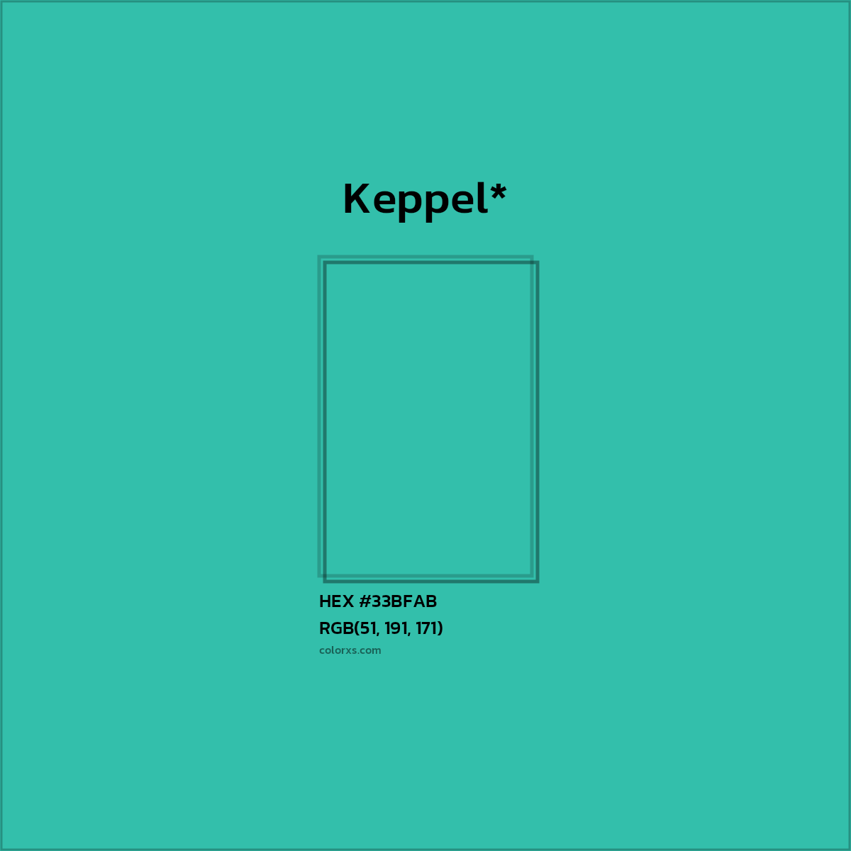 HEX #33BFAB Color Name, Color Code, Palettes, Similar Paints, Images