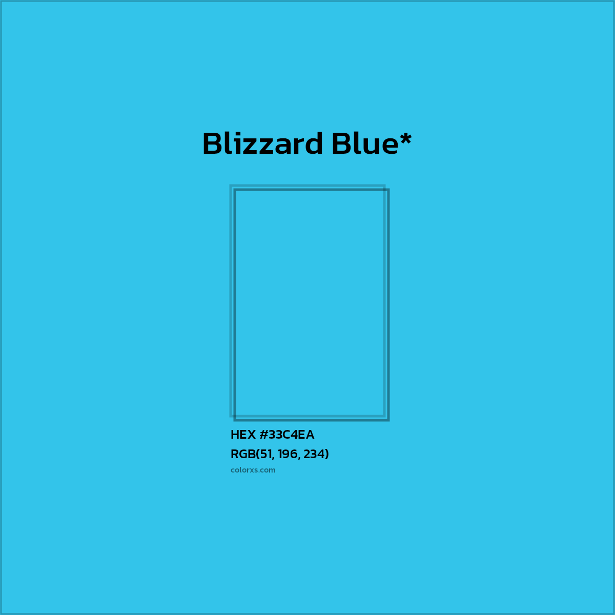 HEX #33C4EA Color Name, Color Code, Palettes, Similar Paints, Images