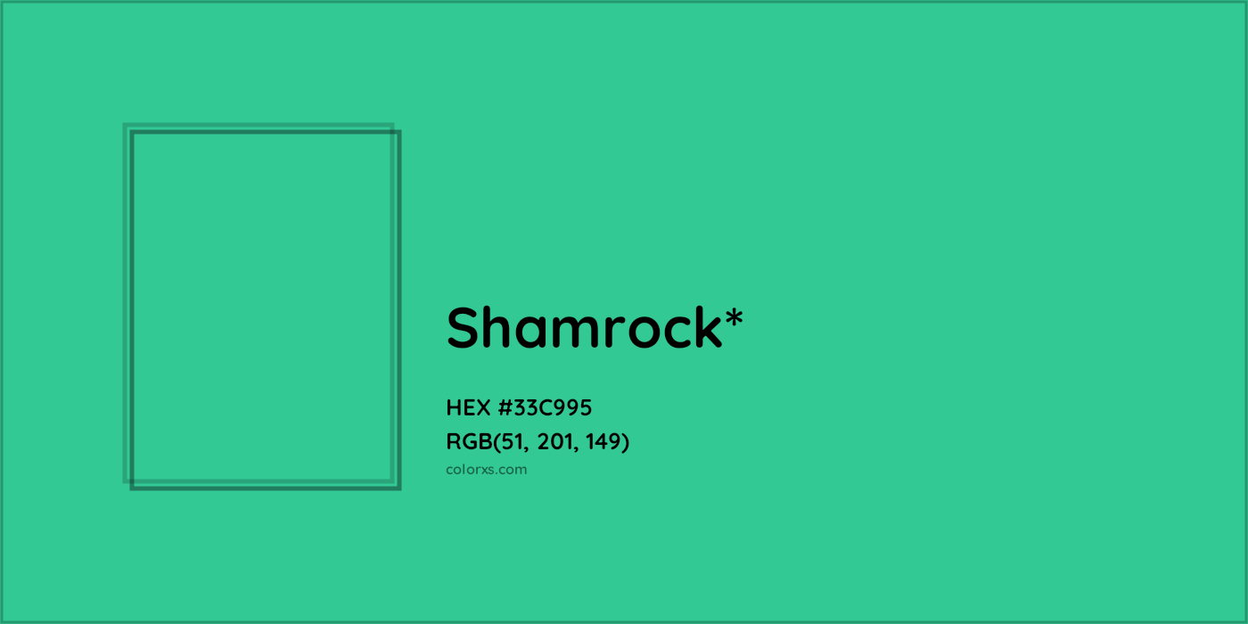 HEX #33C995 Color Name, Color Code, Palettes, Similar Paints, Images