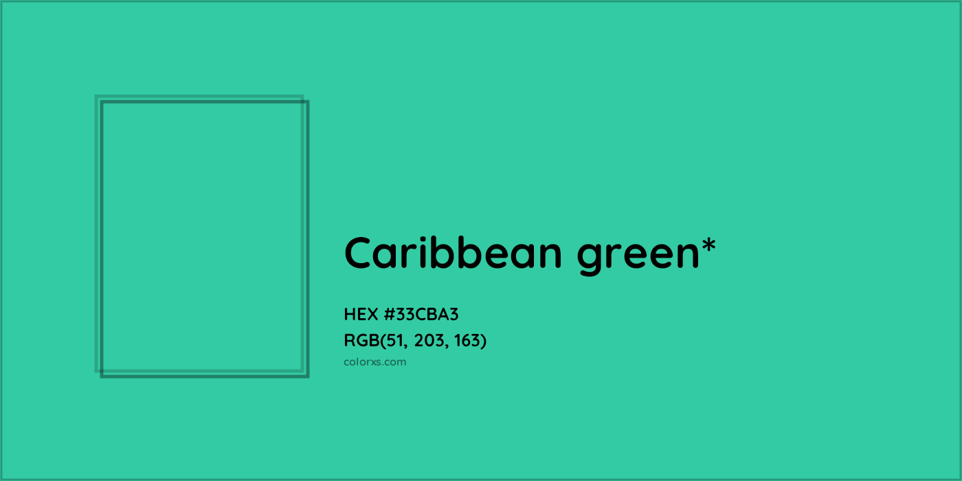 HEX #33CBA3 Color Name, Color Code, Palettes, Similar Paints, Images