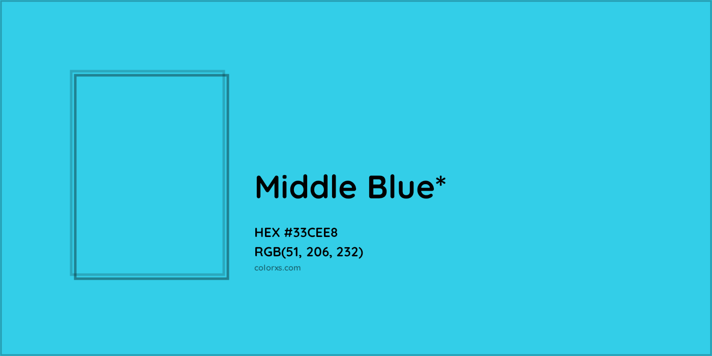 HEX #33CEE8 Color Name, Color Code, Palettes, Similar Paints, Images