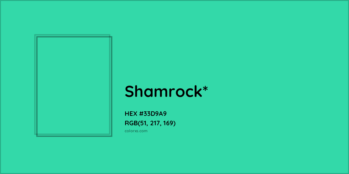HEX #33D9A9 Color Name, Color Code, Palettes, Similar Paints, Images