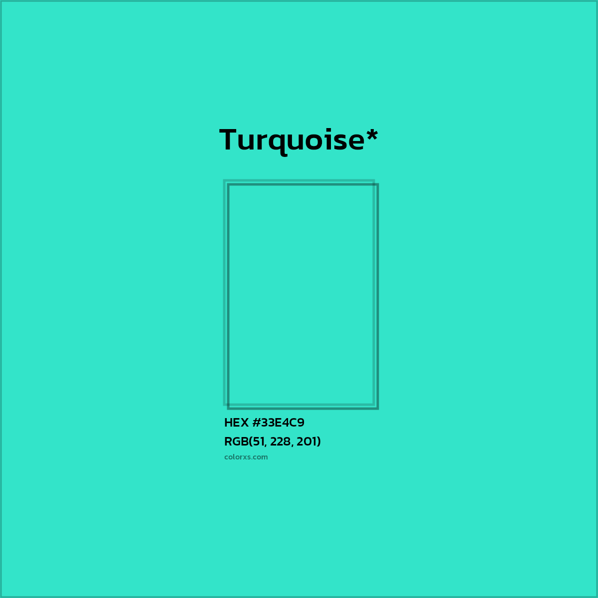 HEX #33E4C9 Color Name, Color Code, Palettes, Similar Paints, Images