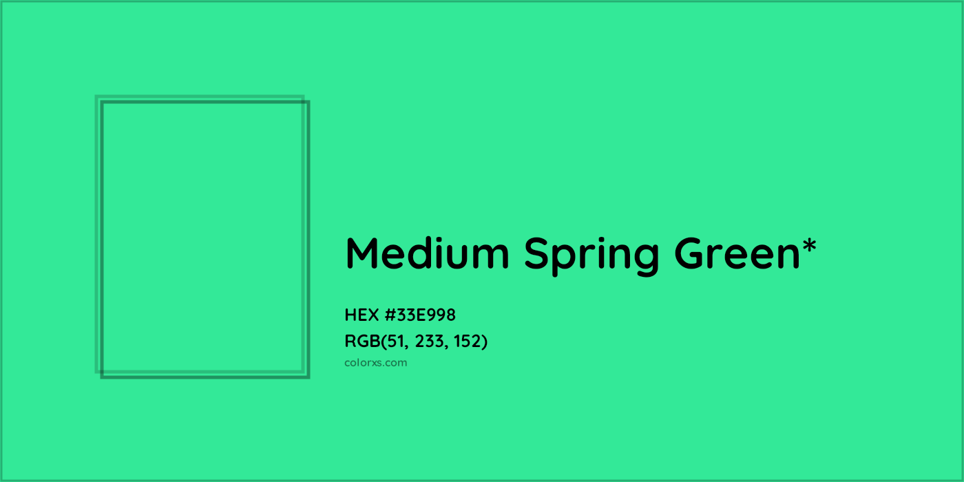 HEX #33E998 Color Name, Color Code, Palettes, Similar Paints, Images