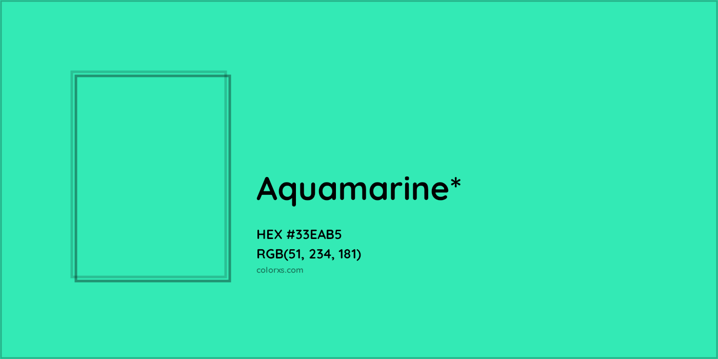 HEX #33EAB5 Color Name, Color Code, Palettes, Similar Paints, Images