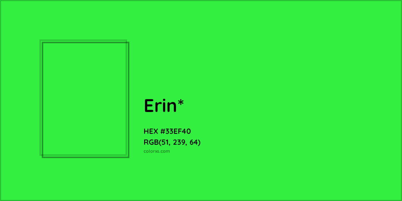 HEX #33EF40 Color Name, Color Code, Palettes, Similar Paints, Images