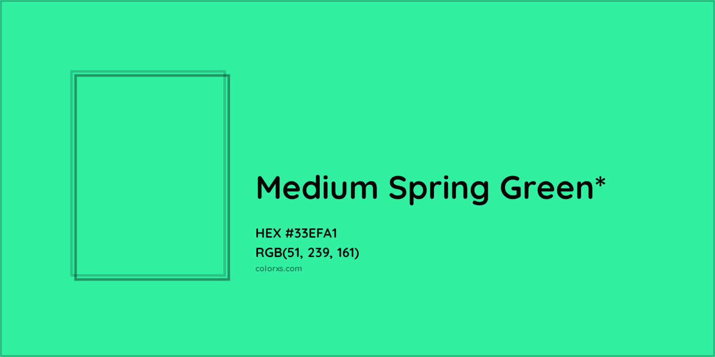 HEX #33EFA1 Color Name, Color Code, Palettes, Similar Paints, Images