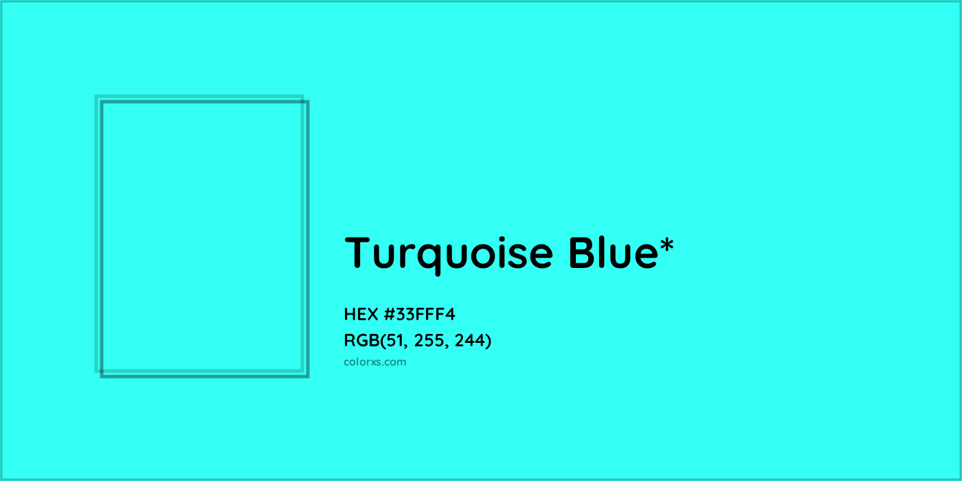 HEX #33FFF4 Color Name, Color Code, Palettes, Similar Paints, Images