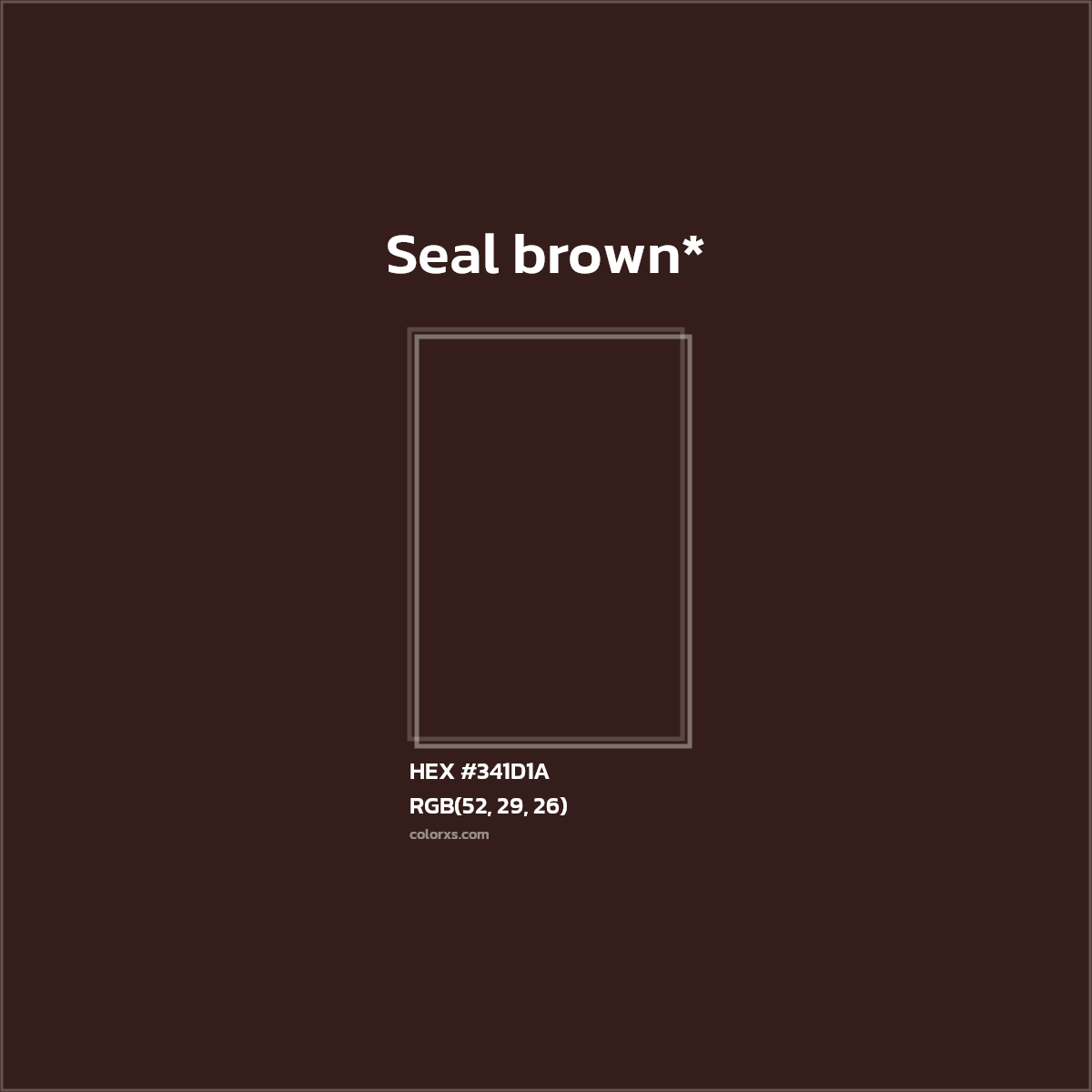 HEX #341D1A Color Name, Color Code, Palettes, Similar Paints, Images