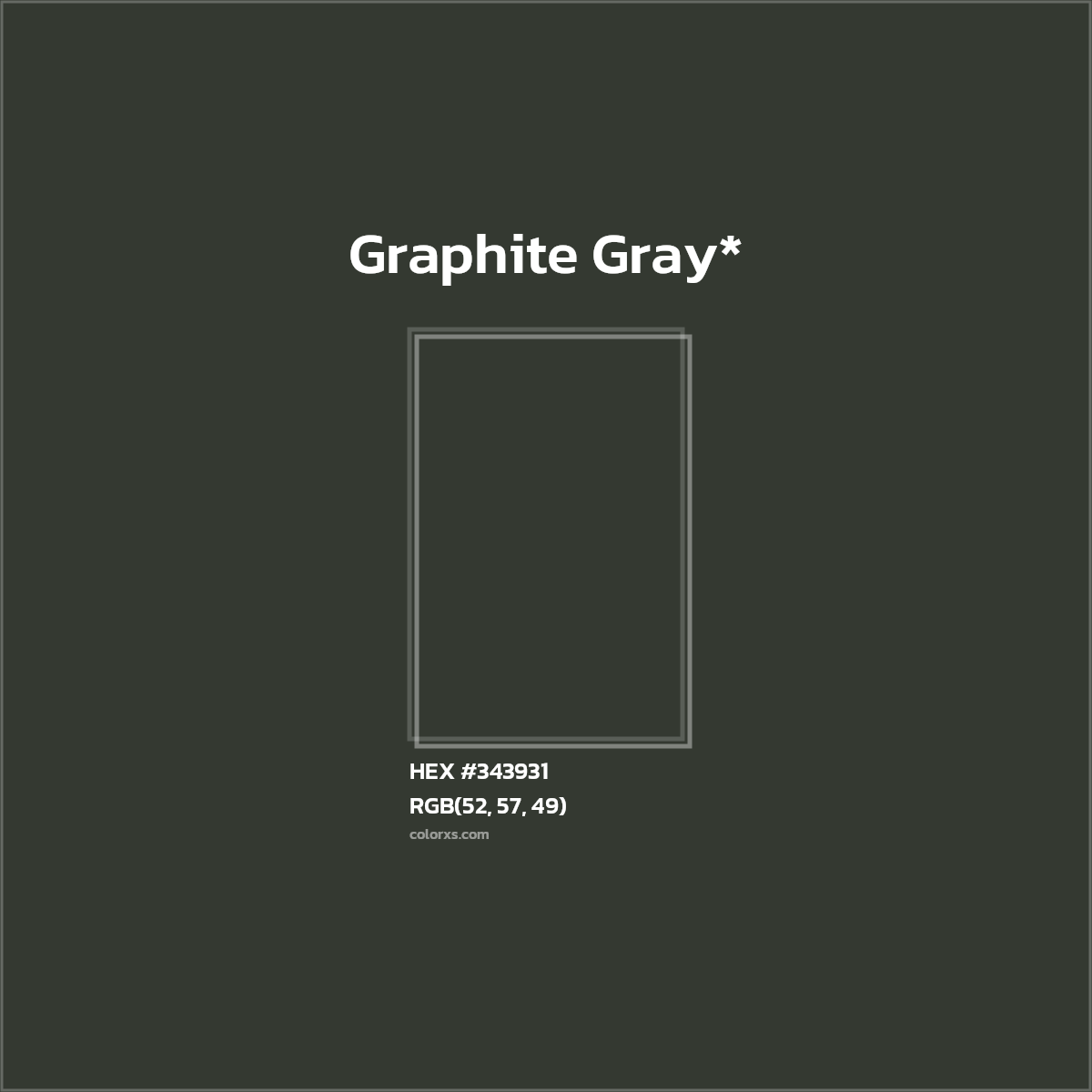 HEX #343931 Color Name, Color Code, Palettes, Similar Paints, Images