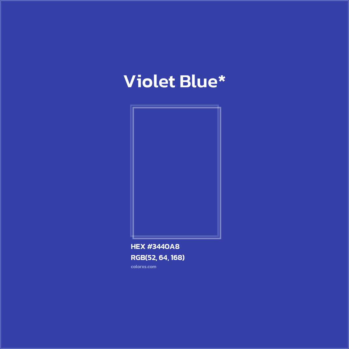 HEX #3440A8 Color Name, Color Code, Palettes, Similar Paints, Images